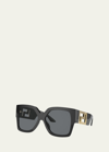 Versace Oversized Square Acetate Sunglasses In Black