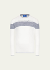 Stefano Ricci Kids' Boy's Logo Embroidered Wool Knit Sweater In White