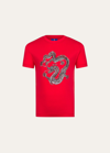 Stefano Ricci Kids' Boy's Dragon Printed Short-sleeve T-shirt In Red