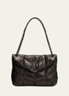 Saint Laurent Lou Puffer Medium Ysl Shoulder Bag In Quilted Leather