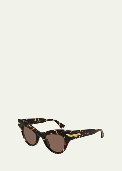 Bottega Veneta Acetate Cat-eye Sunglasses In Black