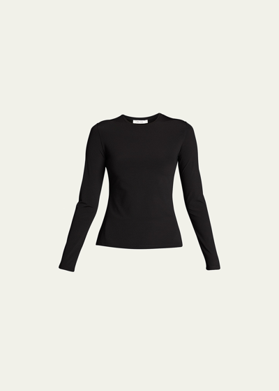 The Row Inverness Long-sleeve Crepe Top