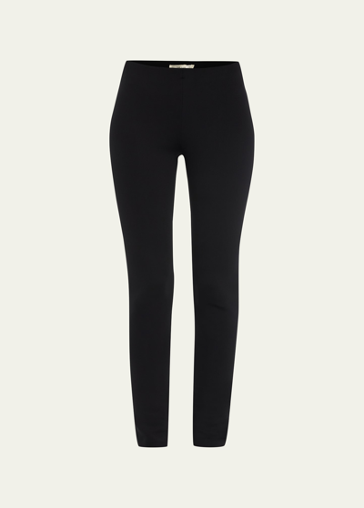 The Row Woolworth Mid-rise Ankle Leggings In Black