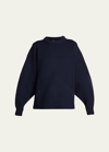 The Row Ophelia Wool-cashmere Sweater In Blue