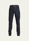 Tom Ford Men's Dark-wash Slim-straight Jeans In Black