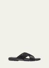 Prada Spazzolato Slide Sandal