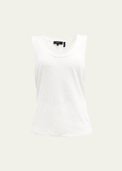 Theory Easy Organic Cotton Tank In White