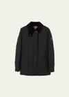 BURBERRY COTSWOLD QUILTED BARN JACKET, BLACK