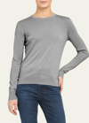 Theory Regal Wool Crewneck Pullover In Gray
