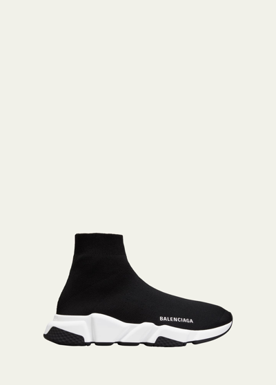 Balenciaga Speed 2.0 Knit Sock Trainer Sneakers In Black