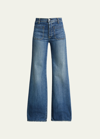 Nili Lotan Florence Flared-leg Jeans In Mid Blue