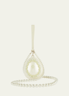 Simone Rocha Pearl Egg Acrylic Wristlet Bag In White