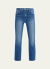 L Agence Sada Cropped Straight-leg Jeans In Blue