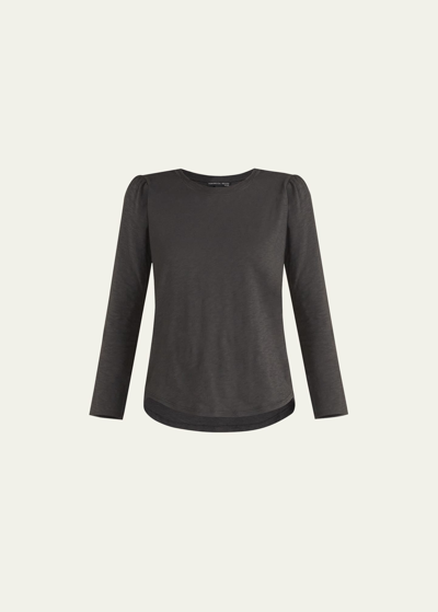 Veronica Beard Jeans Mason Long-sleeve Baseball Tee