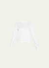 The Row Sherman Long-sleeve Cotton Tee In White