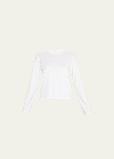 The Row Sherman Long-sleeve Cotton Tee In White