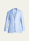 Brioni Men's Soft Cashmere-blend Sport Jacket In Sky Blue