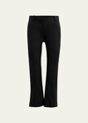 Frame Le Crop Mini Bootcut Trousers In Black