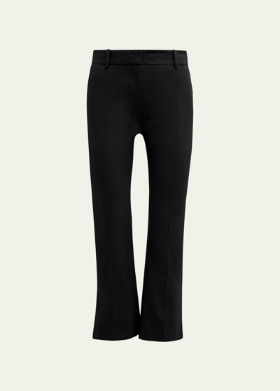 Frame Le Crop Mini Bootcut Trousers In Black