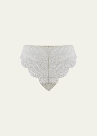 Simone Perele Karma Demi-cup Convertible Lace Bra In White