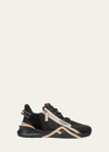 Fendi Flow Side-zip Trainer Sneakers In Black