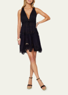 Ramy Brook Vilma Tiered Mini Coverup Dress In Black