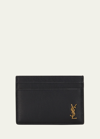 Saint Laurent Ysl Tiny Monogram Card Case In Smooth Leather
