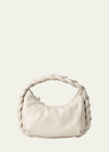 Hereu Espiga Braided Large Leather Shoulder Bag In Neutral