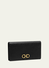 Ferragamo Gancini Continental Wallet In Black