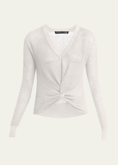 Veronica Beard Soren V-neck Twisted-hem Sweater