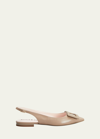 Roger Vivier Ballerina Slingback Gommettine In Beige