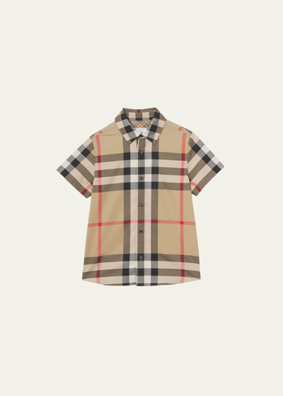 Burberry Kids' Boy's Owen Vintage Check Button-down Shirt