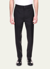 GIVENCHY MEN'S SOLID TAPERED WOOL TROUSERS