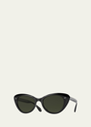 Oliver Peoples Rishell Acetate Cat-eye Polarized Sunglasses In Black