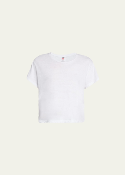 Re/done 1950s Boxy Cotton Tee In White