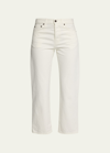 The Row Lesley Cropped Jeans In White