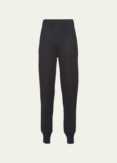 Prada Cashmere-wool Joggers In Black