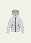 Moncler Kids' Girl's Bady Quilted Logo Jacket In Metallic