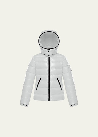 Moncler Kids' Girl's Bady Quilted Logo Jacket In Metallic