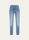 Mother Looker High-waist Ankle Skinny Jeans In Blue