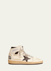 Golden Goose Sky Star Bicolor High-top Sneakers In White