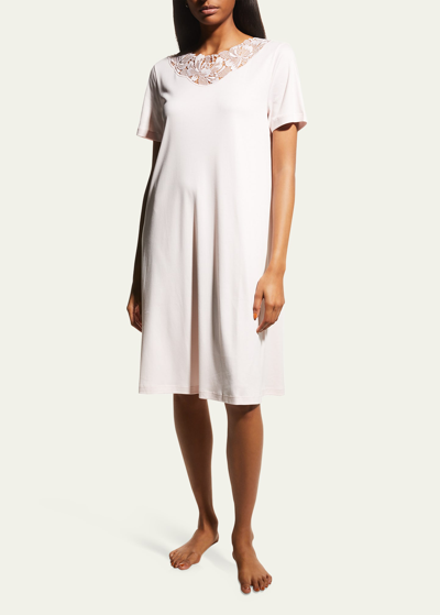 Hanro Hope Short-sleeve Nightgown In White