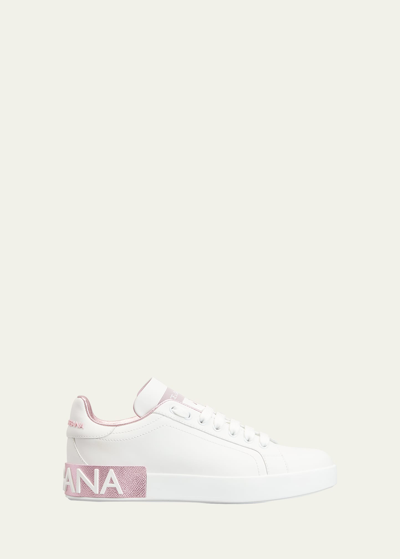 Dolce & Gabbana Portofino Bicolor Logo Low-top Sneakers