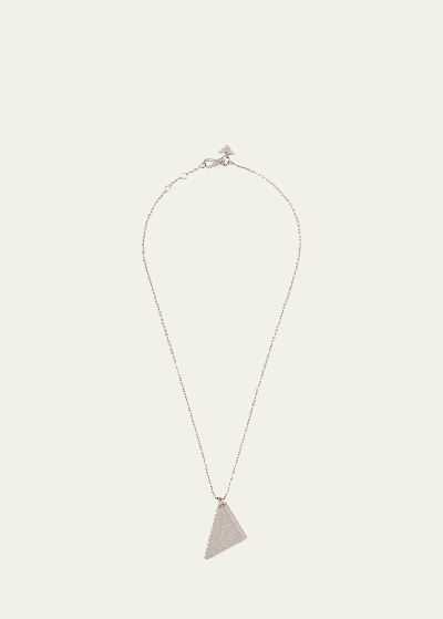 Prada Men's Sterling Silver Triangle Charm Necklace