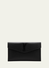 Saint Laurent Uptown Ysl Pouch In Grained Leather In Black