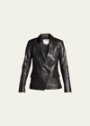 L'agence Kenzie Double-breasted Blazer In Black