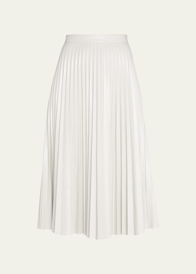 Proenza Schouler White Label Pleated Vegan Leather Midi Skirt In Black