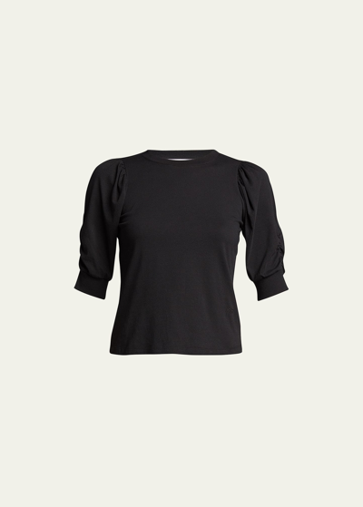 Frame Frankie Ruched-sleeve Tee