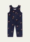 Classic Prep Childrenswear Kids' Boy's Tucker Corduroy Overalls In Blue