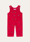 Classic Prep Childrenswear Kids' Boy's Tucker Corduroy Overalls, 3m-4t In Pink